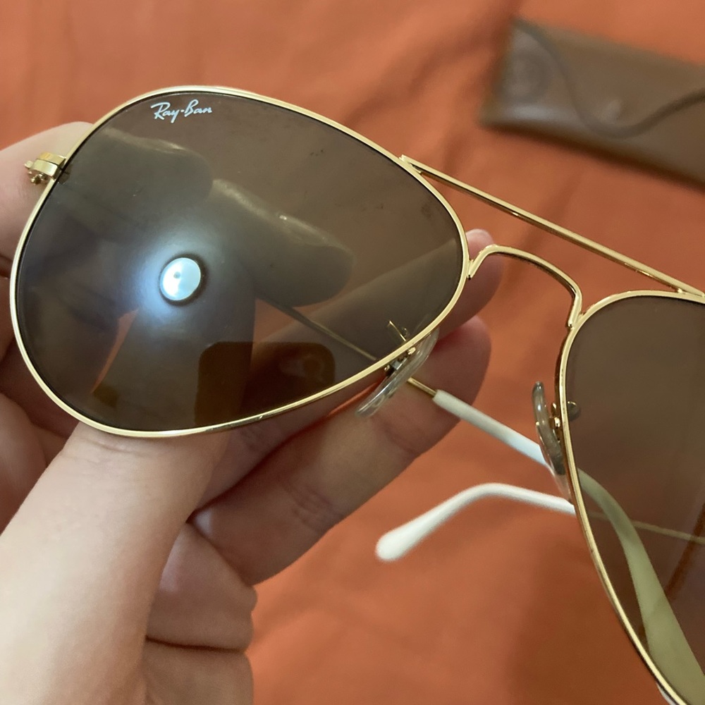 Brown/Gold Rayban Aviator Sunglasses